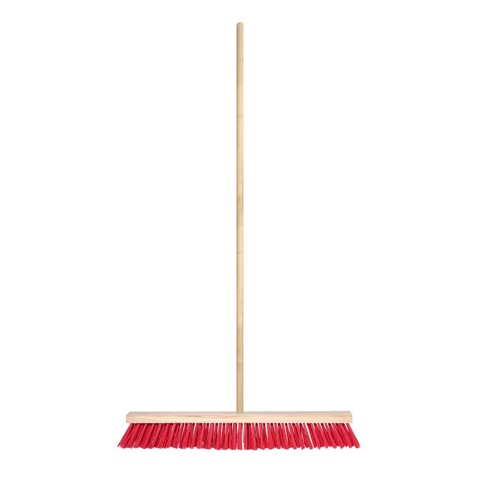 60-2-006 Щетка тротуарная деревянная 600х65мм в сборе с черенком 1200мм, резьбовое соед. Россия