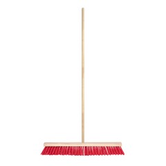 Щетка тротуарная деревянная 600х65мм в сборе с черенком 1200мм, резьбовое соед. (Россия) 60-2-006
