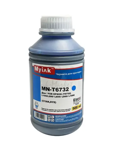 Чернила MyInk MN-T6732Y Gloria™ для EPSON T6736, L800, L1800, L100/L200, L655 500мл, cyan Dye