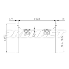 Подъемник четырехстоечный APAC 1526BL5 5т