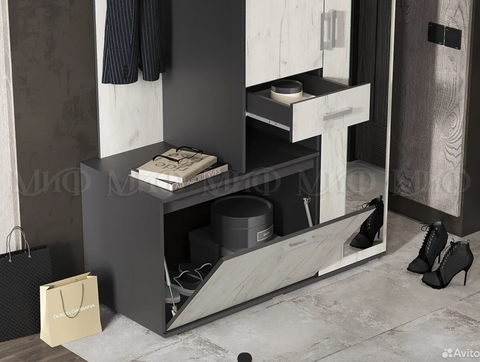 Прихoжaя Лиpа кpaфт белый/графит