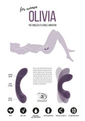 Фиолетовый гнущийся вибратор Olivia - 15,6 см.