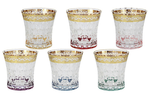 Набор стаканов для виски 6шт 0.27л Same Цветная Флоренция