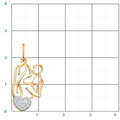 5839 - Подвеска из золота 585 пробы Мать и Дитя