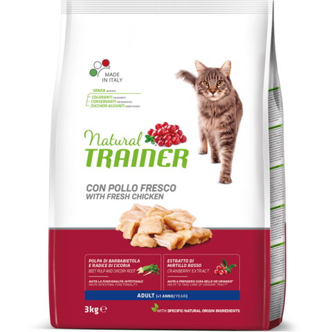 Natural Trainer Adult сухой корм для взрослых кошек (курица) 3 кг