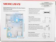 Mercusys MP510 KIT Комплект адаптеров  u Powerline с Wi-Fi до 300 Мбит/с, Plug and Play, передача данных до 300 м