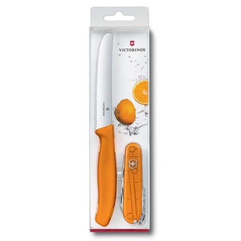 Набор ножей для кухни Victorinox Color Twins (1.8901.L9) 2шт оранжевый блистер