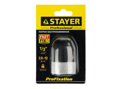 STAYER 13 мм, 1/2?, быстрозажимной патрон для дрели, Professional (29050-13-1/2)