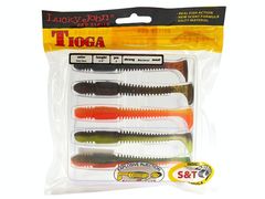 Мягкая съедобная приманка LJ Pro Series Tioga 3.9 in (100 мм), цвет MIX2, 5 шт