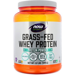 Now Foods, Экологически чистый концентрат сывороточного протеина, без вкусовых добавок, 544 г (1,2 фунта)