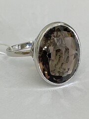 Раухтопаз199  (кольцо из серебра)
