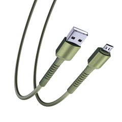 Кабель для зарядки BY XXL, Micro USB, 2 м, QC3.0, зеленый