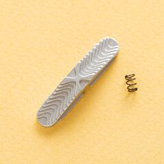 Кнопка X-икс алюминиевая для ножей Microtech AB01WT (серебро)