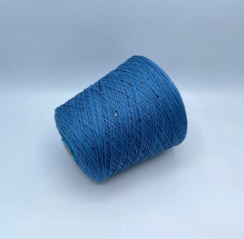 Fil-lab (пр.Италия),art.Paillettes,350м/100гр, 100% Меринос+пайетка(черная) цвет-Светло-синий. арт-33361