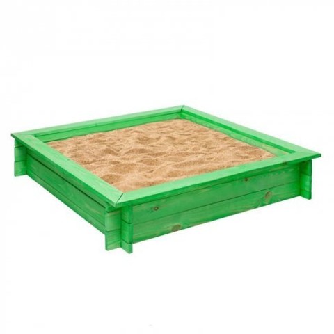 Деревянная песочница Paremo Клио (4 лавки, пропитка, подложка) Зеленый PS117-01