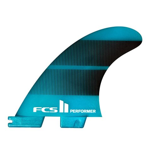 FCS II Performer Neo Glass Tri-Quad Fins Teal Gradient