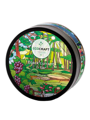 ECOCRAFT Скраб для тела Black currant and tar Черная смородина и смола (150 мл)