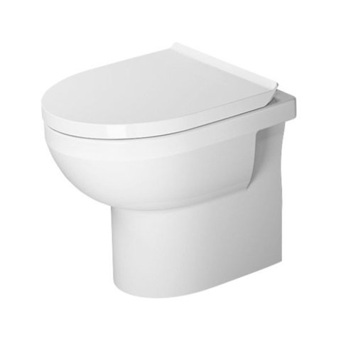 Duravit DuraStyle basic Комплект напольный безободковый унитаз # 218409 + cиденье для унитаза # 002079 петли: нерж. сталь, цвет белый 41840900A1