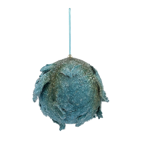 Шар 13см ChristmasDeLuxe premium collection бирюзовый