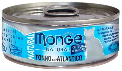 Monge Cat Natural консервы для кошек атлантический тунец 80г