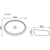 Ceramica Nova CN5033 Умывальник чаша накладная овальная Element 560*390*150мм