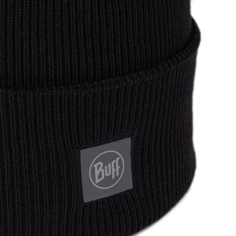 Картинка шапка вязаная Buff Hat Crossknit Solid Black - 4