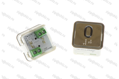 Кнопка (кнопочный модуль) KA302-S-R "0 этаж", квадратная, статическая красная подсветка, Брайль