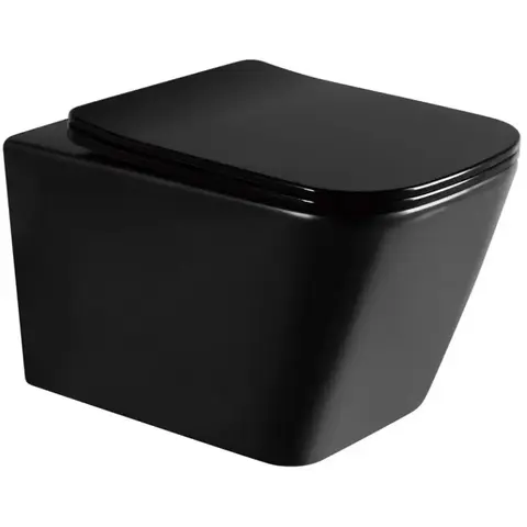 Abber Rechteck AC1200MB Унитаз подвесной, цвет: чёрный