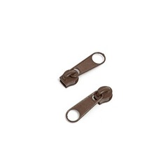 Бегунок галантерейный спираль Т3, коричневый