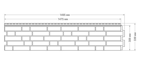 Фасадная панель 1495х339 мм