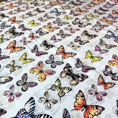 крепдешин Valentino шелковый с бабочками фото