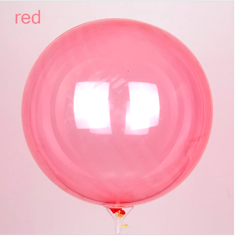 К Deco Bubble (Бабл), 18''/46 см, Кристалл, Красный, 1 шт.
