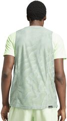 Теннисная футболка Adidas Tennis T-Shirt Pro Layering - silver green/green spark