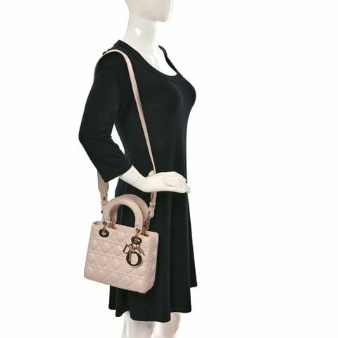 Сумка Dior Lady Dior My Abcdior, модель маленького формата светло-розовый