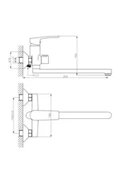 Смеситель для ванны Haiba HB22587 хром