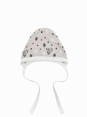 Утепленный чепчик Совушки gray