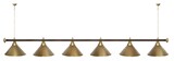 Лампа STARTBILLIARDS 6 пл. (плафоны зеленые,штанга золотая,фурнитура золото) фото №15