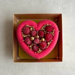 Бенто-торт Праздничный (Сердце с малиной) в индивид.упаковке 385гр