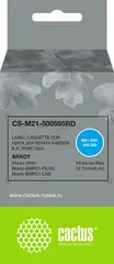 Картридж ленточный Cactus CS-M21-500595RD белый на красном 12.7x6.4 для Brady BMP21-PLUS, BMP21-LAB
