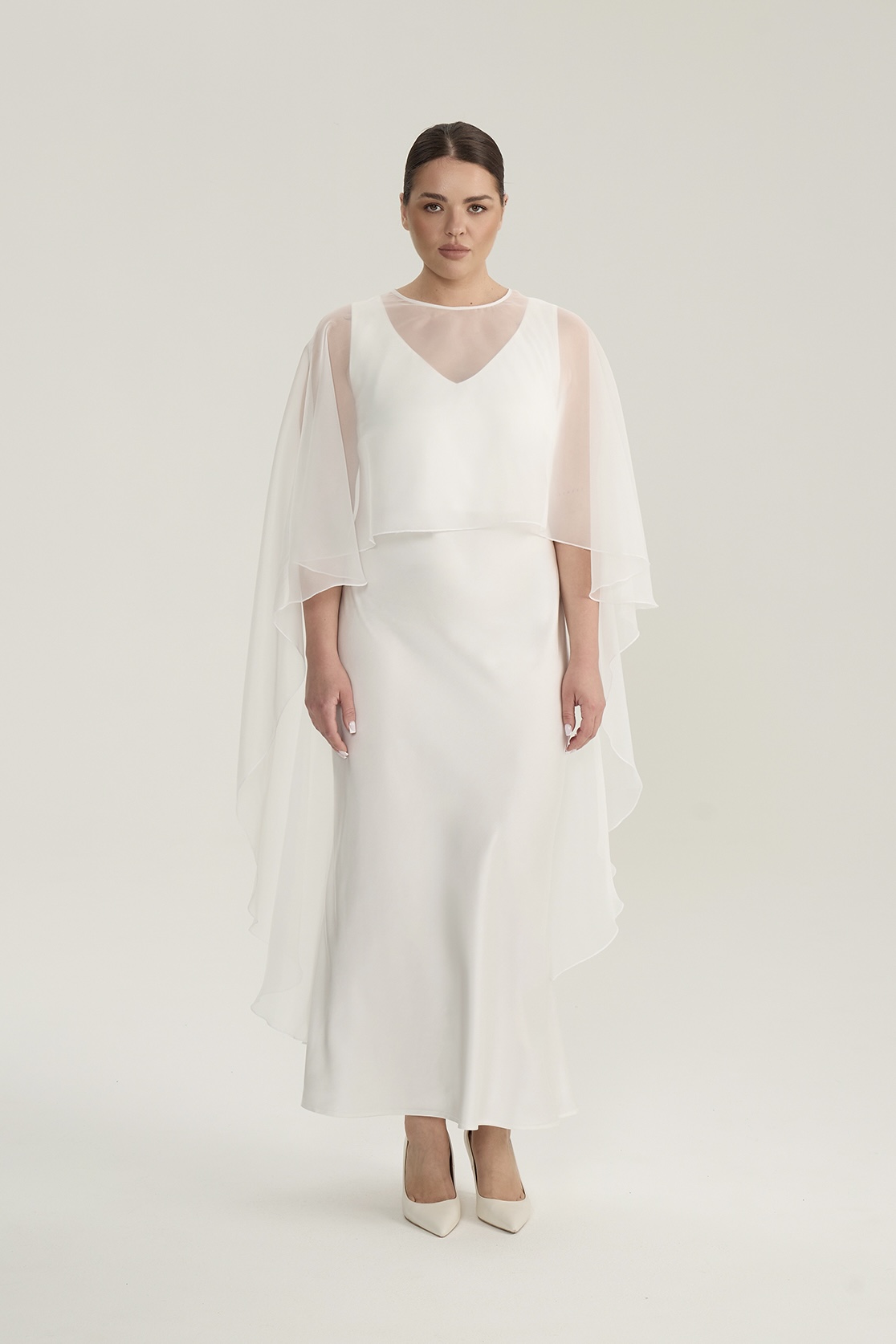 Накидка удлиненная, молочный