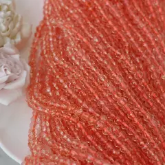 Бусины стеклянные бледно-персиковые 