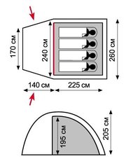 Кемпинговая палатка Tramp Lite Anchor 4