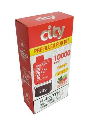 City Energy POD Kit Мята Апельсин Лайм Грейпфрут 10000 затяжек