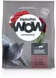 Сухой корм для взрослых кошек AlphaPet Wow с говядиной и печенью 7 кг.