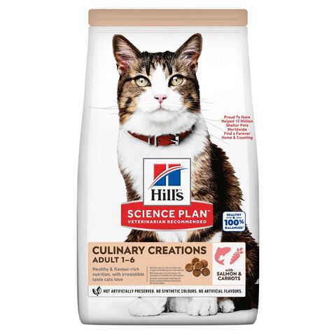 Hill's Science Plan Culinary Creations сухой корм для кошек (лосось с морковью) 1,5 кг