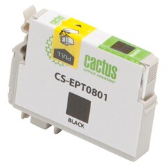 Картридж струйный Cactus CS-EPT0801 T0801 черный (11.4мл) для Epson Stylus PhotoP50, PX650, PX660, PX700, PX700W, PX710, PX710W, PX720, PX720WD, PX800, PX800FW, PX810, PX810FW, PX820, PX820FWD, R265, R285, R360, RX560, RX585, RX685