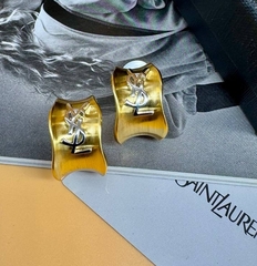 Серьги широкие полуконго style by YSL