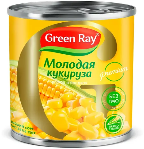 Кукуруза с ключом GREEN RAY Premium ж\б 425мл