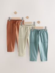 Брюки для мальчика Next E60-820, 3 шт., Кирпичный, Молочный, Голубой