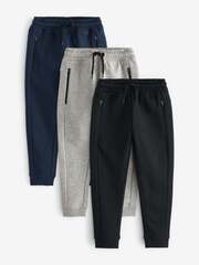 Джоггеры для мальчика Next T82-734, 3 шт., Серый, Синий, Черный